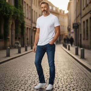 Levi Strauss 514 Original Riveted Zipper Fly Jeans Dark Rinse 36x32